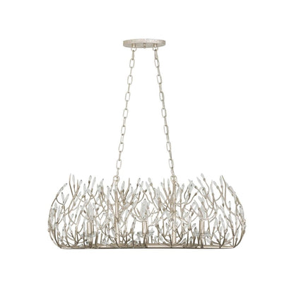 Bask 6 Light 36" Wide Crystal Linear Pendant