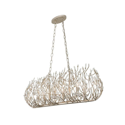 Bask 6 Light 36" Wide Crystal Linear Pendant