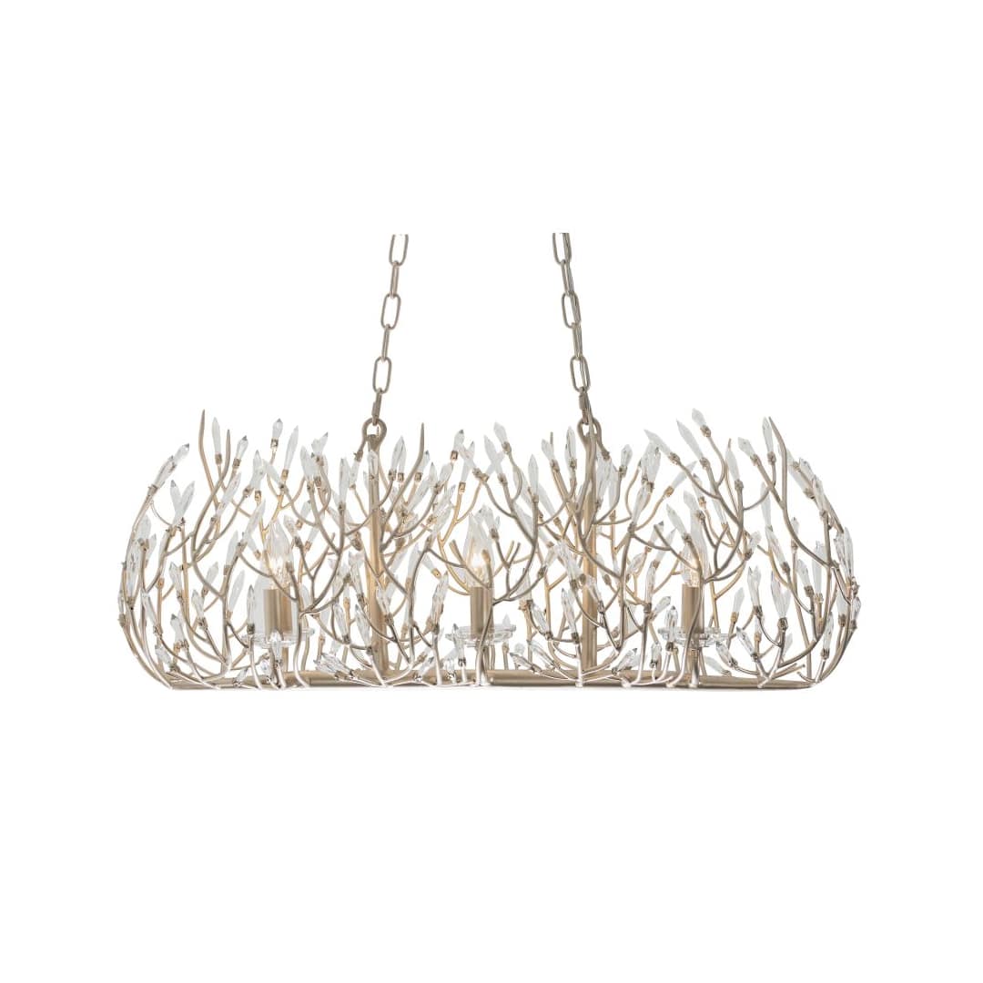 Bask 6 Light 36" Wide Crystal Linear Pendant