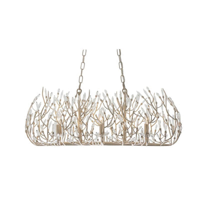 Bask 6 Light 36" Wide Crystal Linear Pendant