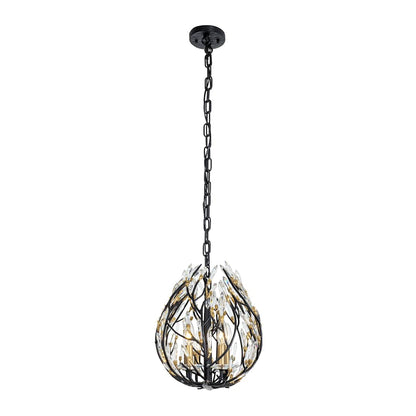 Bask 6 Light 36" Wide Crystal Linear Pendant