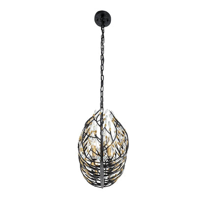 Bask 6 Light 36" Wide Crystal Linear Pendant