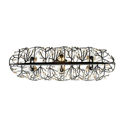 Bask 6 Light 36" Wide Crystal Linear Pendant