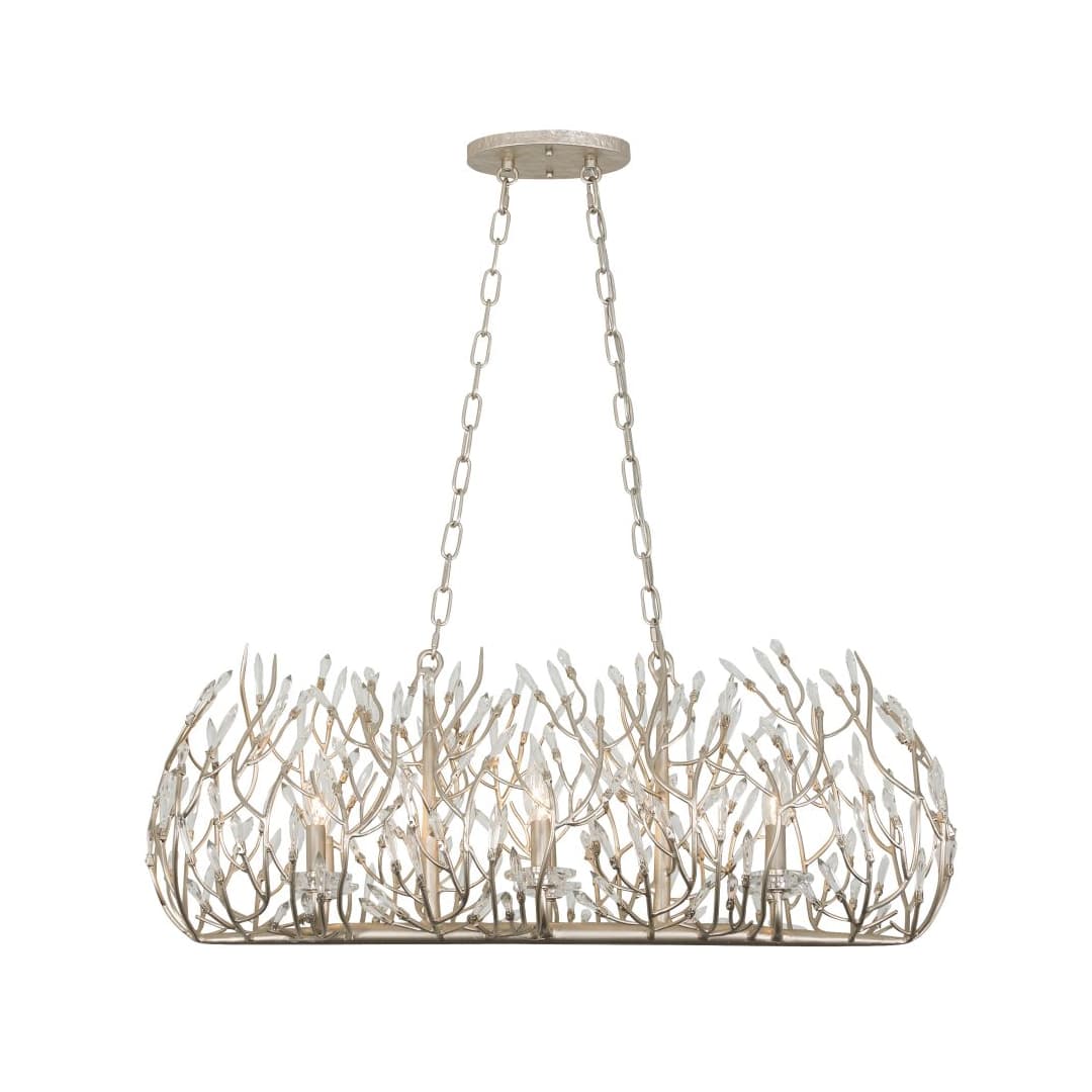 Bask 6 Light 36" Wide Crystal Linear Pendant