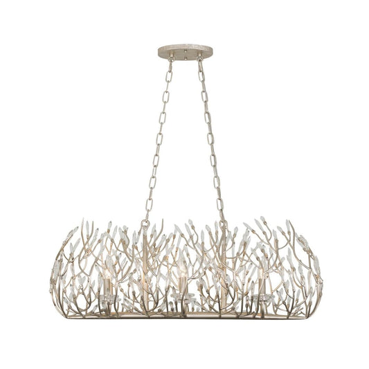 Bask 6 Light 36" Wide Crystal Linear Pendant