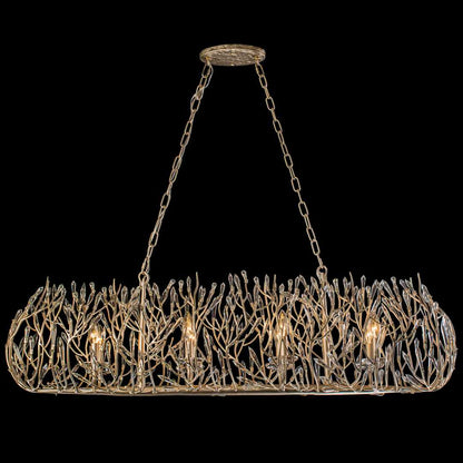 Bask 8 Light 48" Wide Crystal Linear Pendant