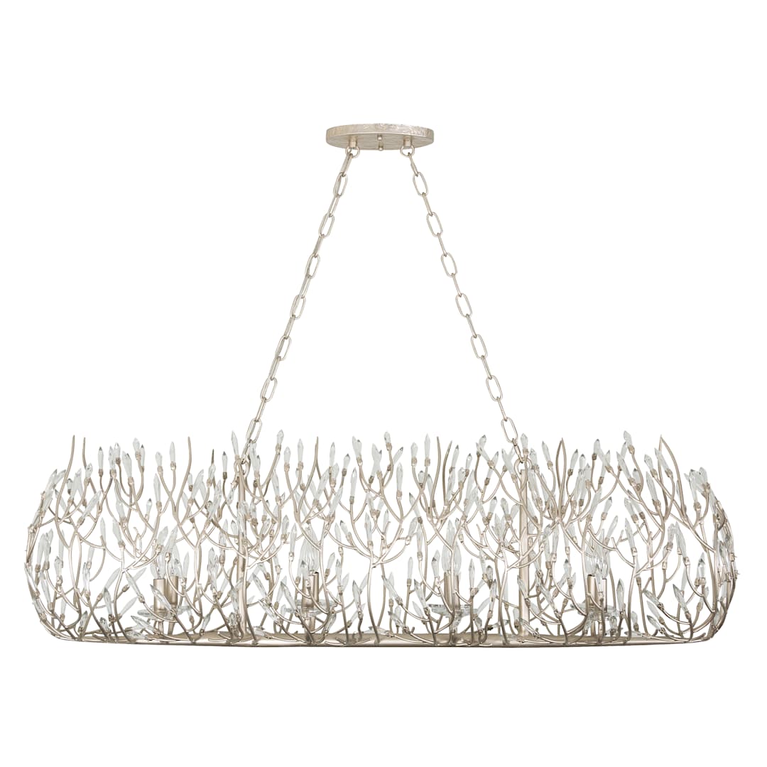 Bask 8 Light 48" Wide Crystal Linear Pendant