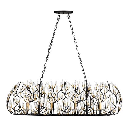 Bask 8 Light 48" Wide Crystal Linear Pendant