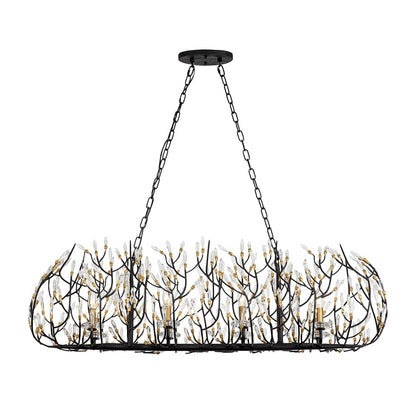 Bask 8 Light 48" Wide Crystal Linear Pendant