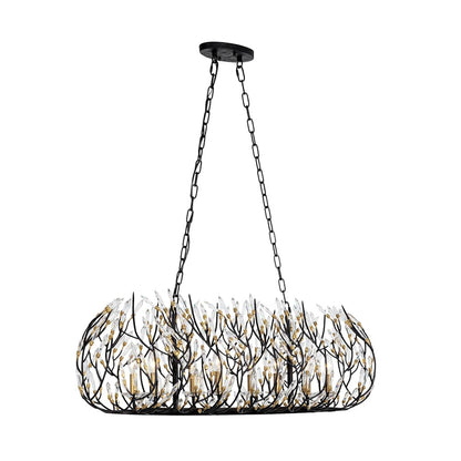 Bask 8 Light 48" Wide Crystal Linear Pendant