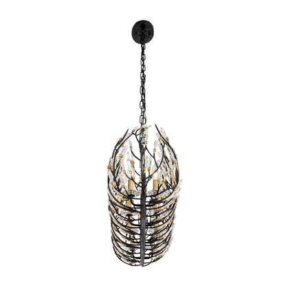 Bask 8 Light 48" Wide Crystal Linear Pendant