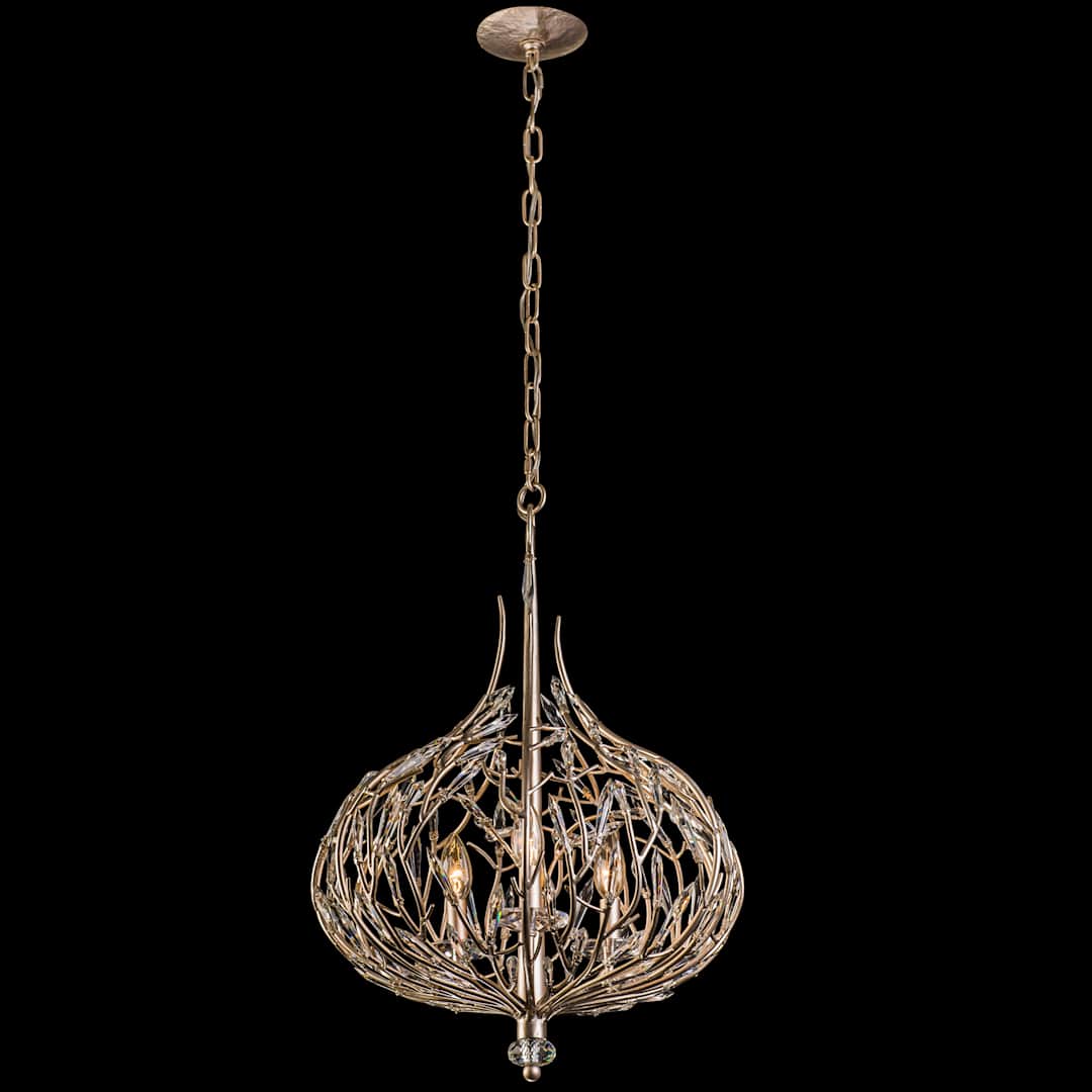 Bask 3 Light 18" Wide Crystal Pendant
