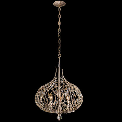 Bask 3 Light 18" Wide Crystal Pendant
