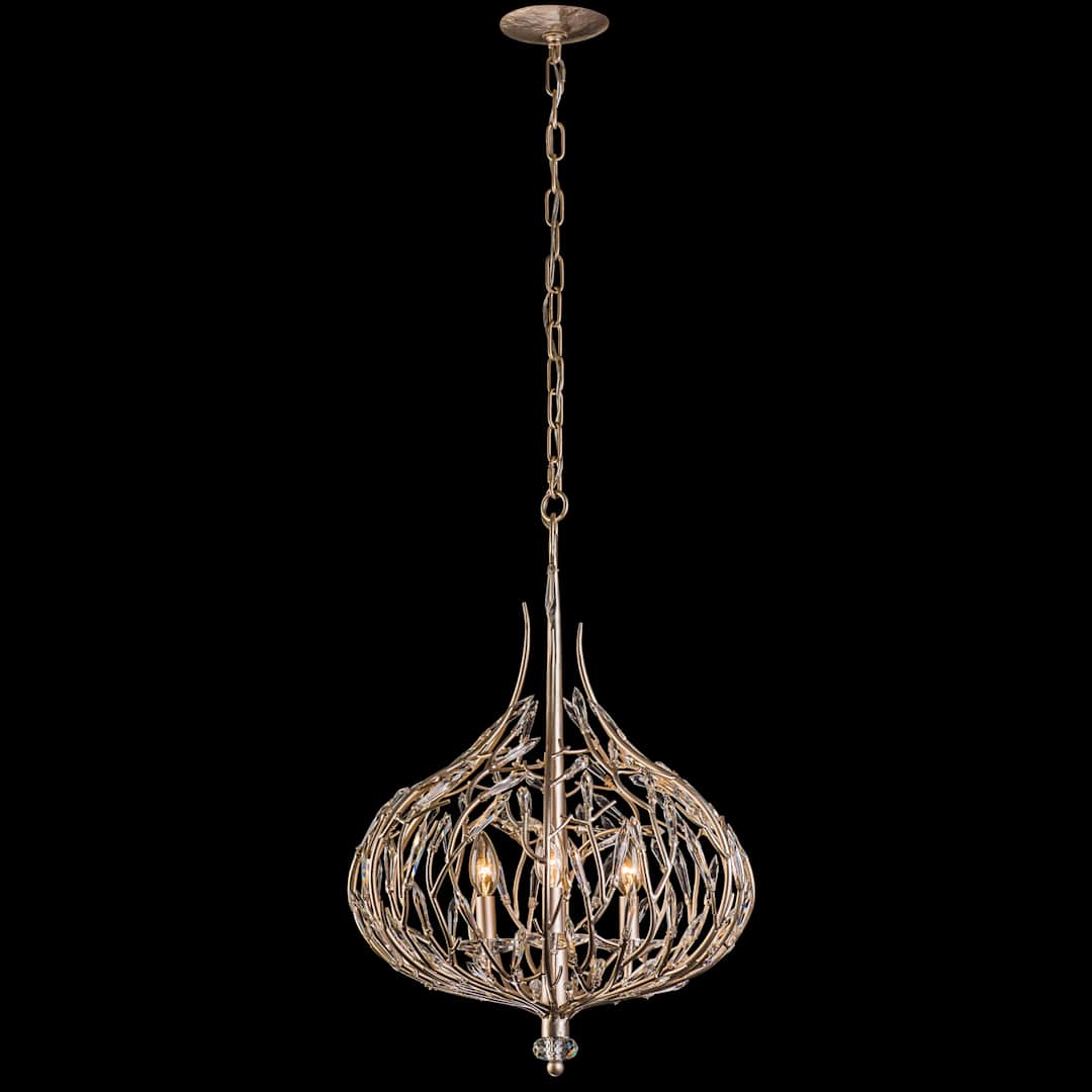 Bask 3 Light 18" Wide Crystal Pendant