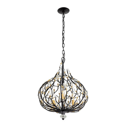 Bask 3 Light 18" Wide Crystal Pendant