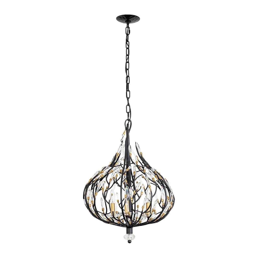 Bask 3 Light 18" Wide Crystal Pendant