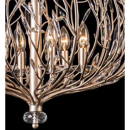 Bask 6 Light 27" Wide Crystal Abstract Chandelier