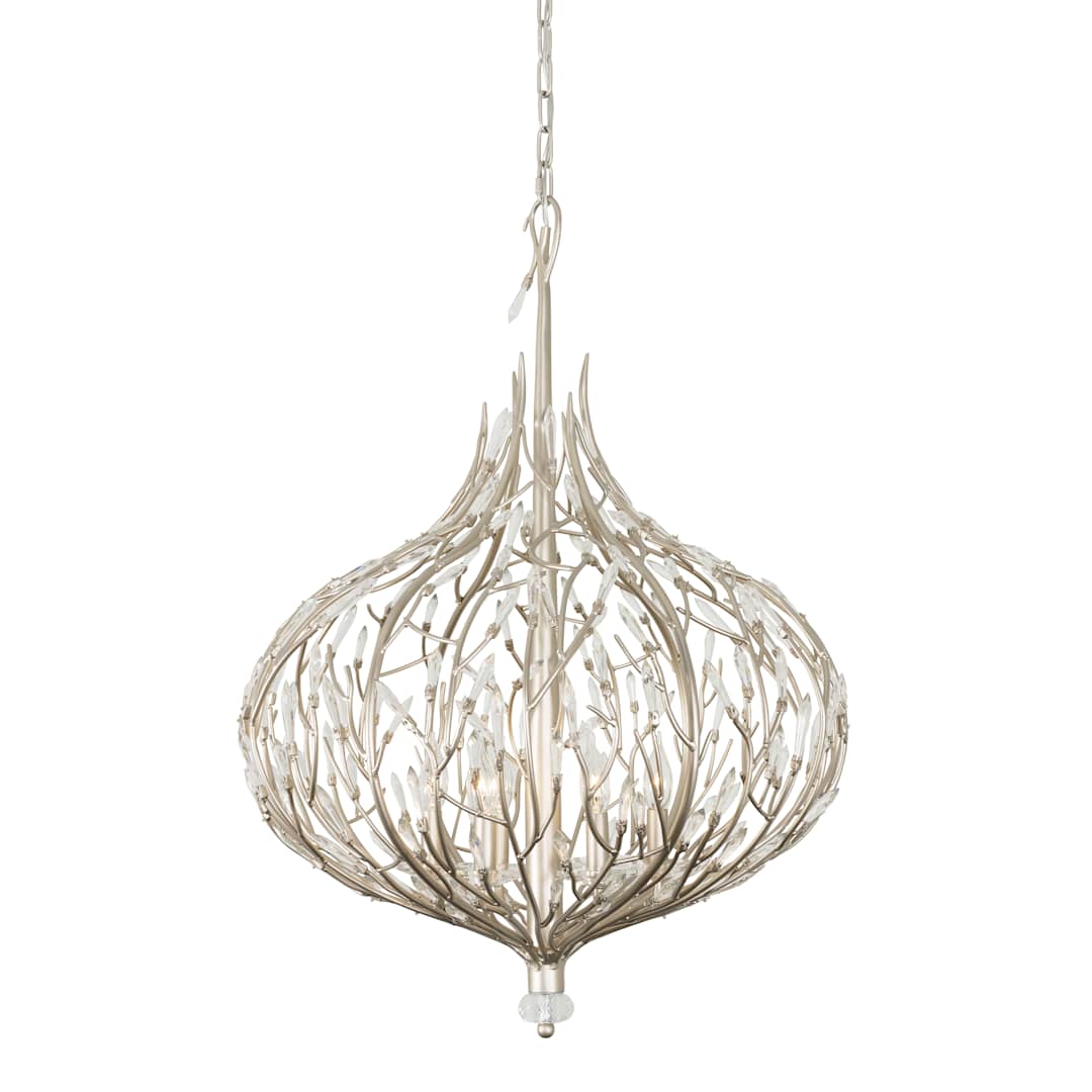 Bask 6 Light 27" Wide Crystal Abstract Chandelier