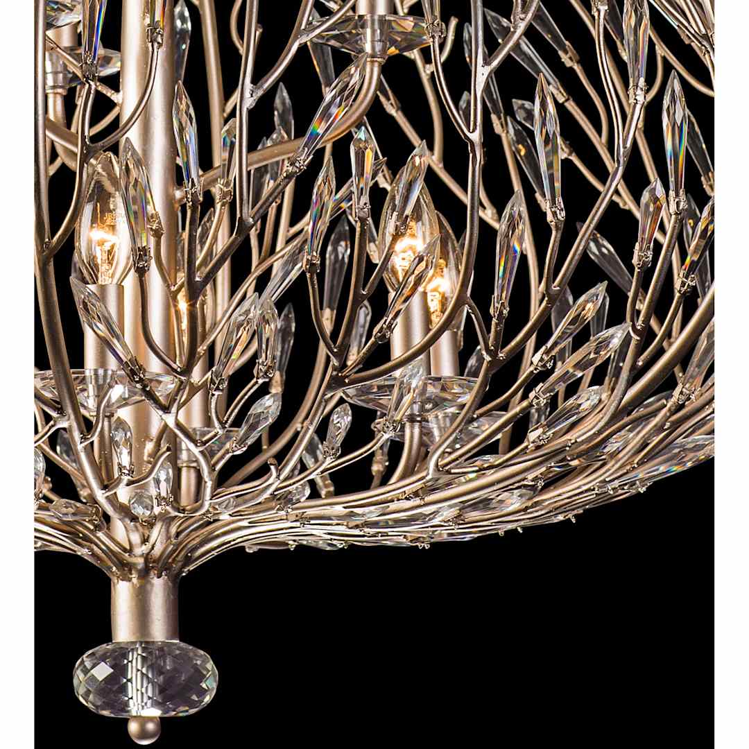 Bask 9 Light 32" Wide Crystal Abstract Chandelier