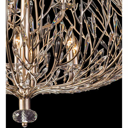 Bask 9 Light 32" Wide Crystal Abstract Chandelier