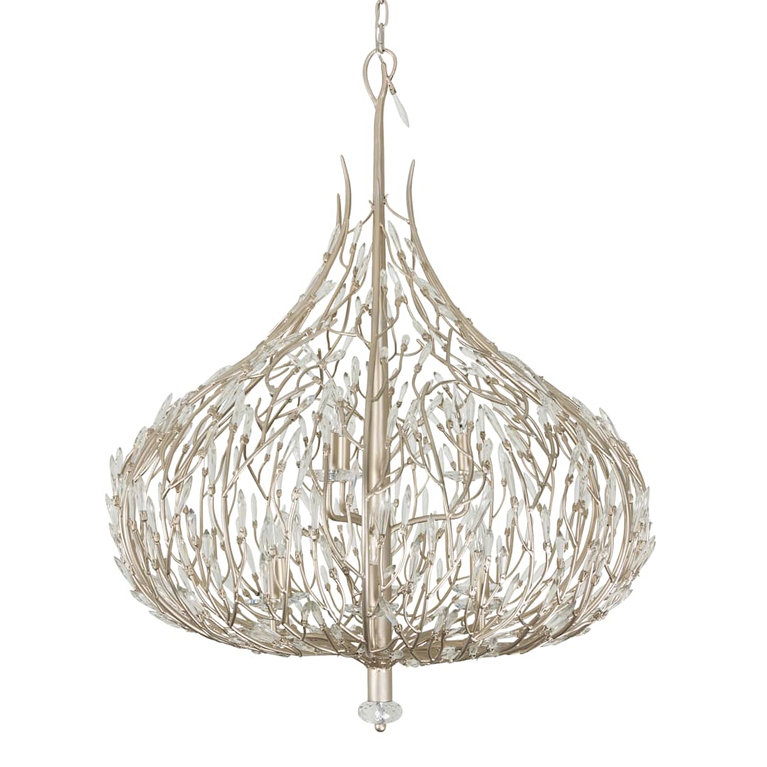 Bask 9 Light 32" Wide Crystal Abstract Chandelier