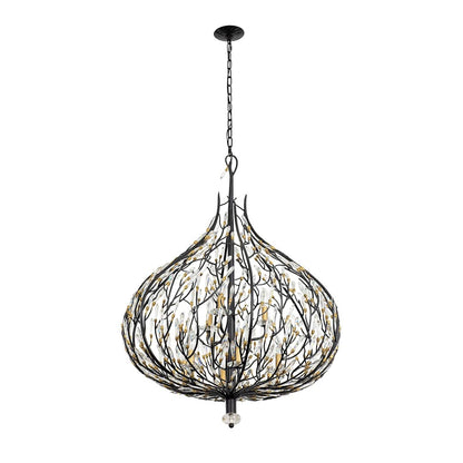 Bask 9 Light 32" Wide Crystal Abstract Chandelier