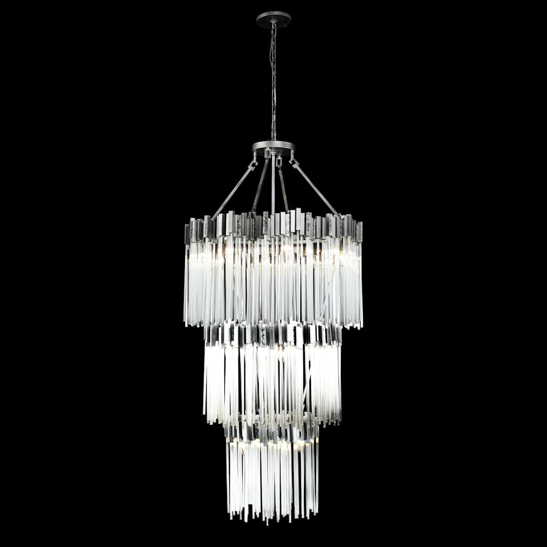 Matrix 18 Light 30" Wide Waterfall Chandelier