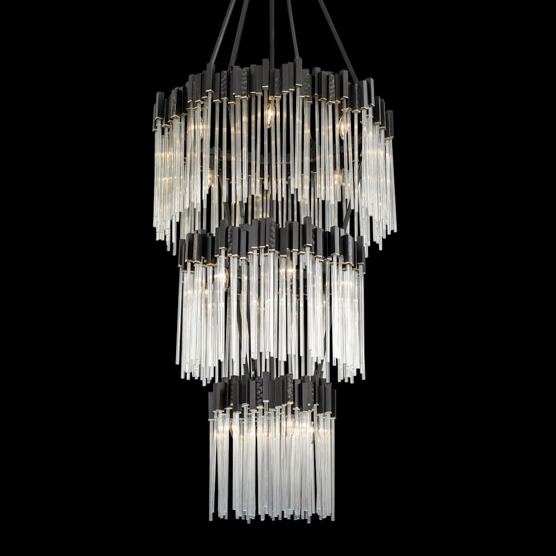 Matrix 18 Light 30" Wide Waterfall Chandelier