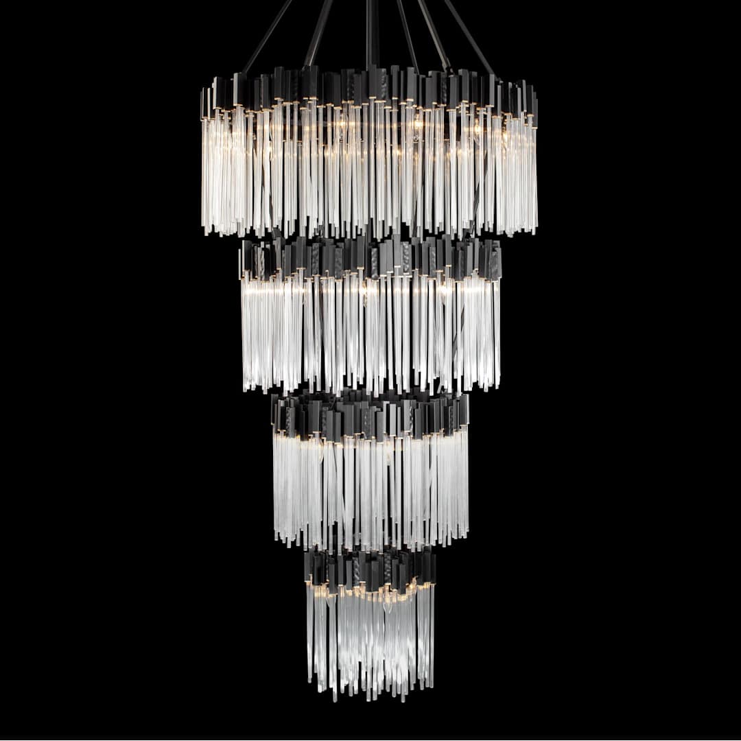 Matrix 30 Light 40" Wide Waterfall Chandelier