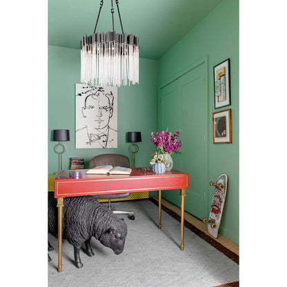 Matrix 9 Light 25" Wide Ring Chandelier