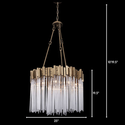 Matrix 9 Light 25" Wide Ring Chandelier