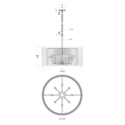 Park Row 8 Light 32" Wide Pendant