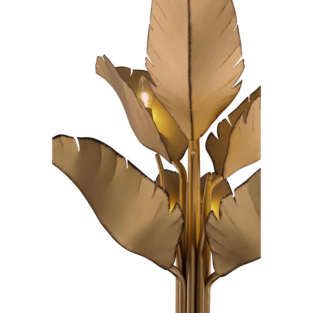 Banana Leaf 6 Light 23" Wide Abstract Candle Style Chandelier