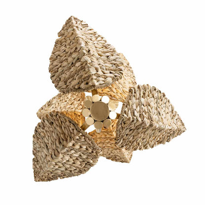 Banana Leaf 6 Light 23" Wide Abstract Candle Style Chandelier
