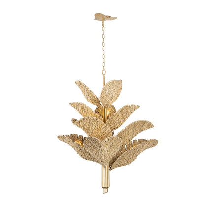 Banana Leaf 12 Light 44" Wide Abstract Candle Style Chandelier