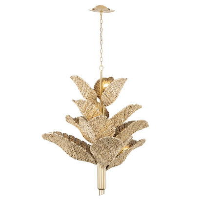 Banana Leaf 12 Light 44" Wide Abstract Candle Style Chandelier