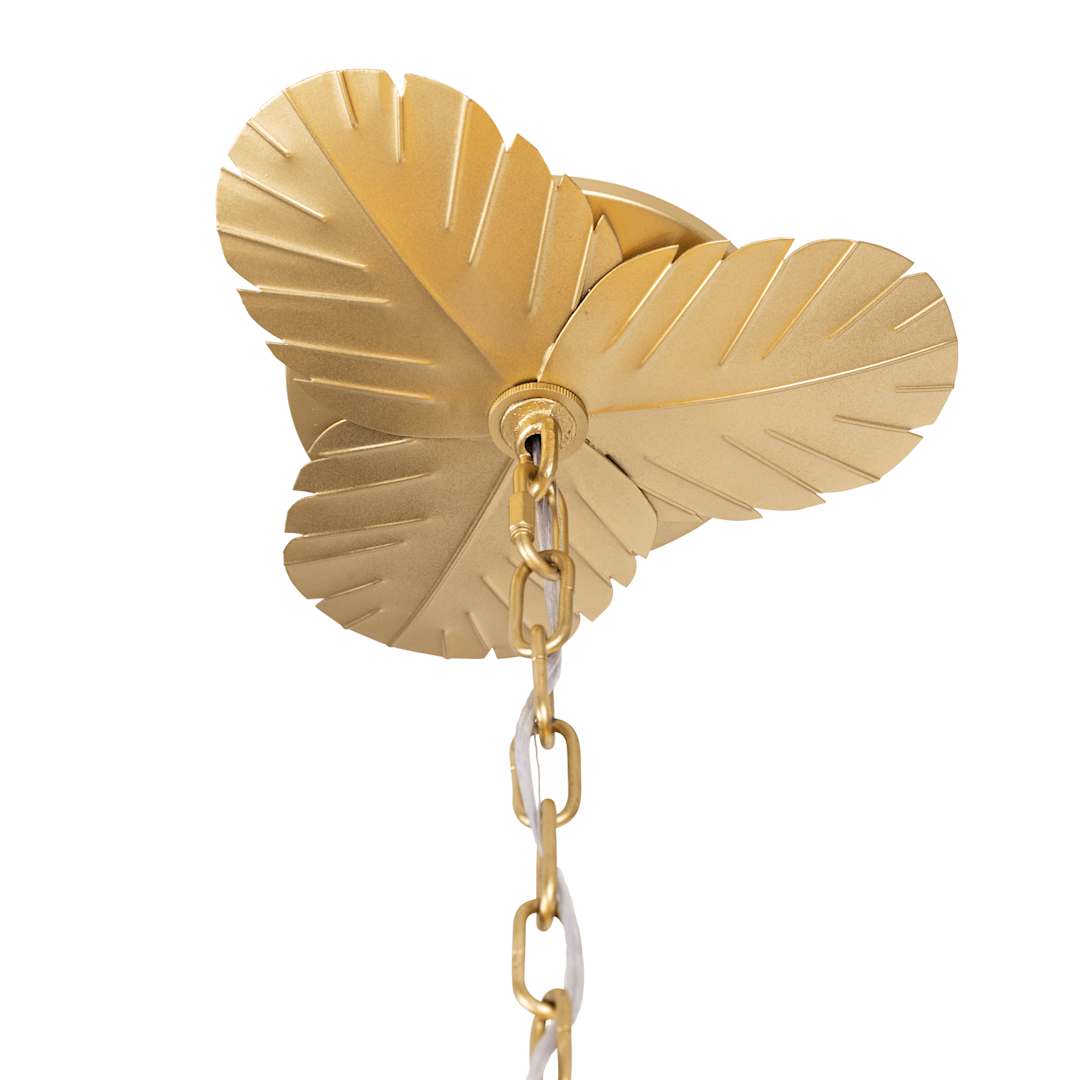 Banana Leaf 12 Light 44" Wide Abstract Candle Style Chandelier