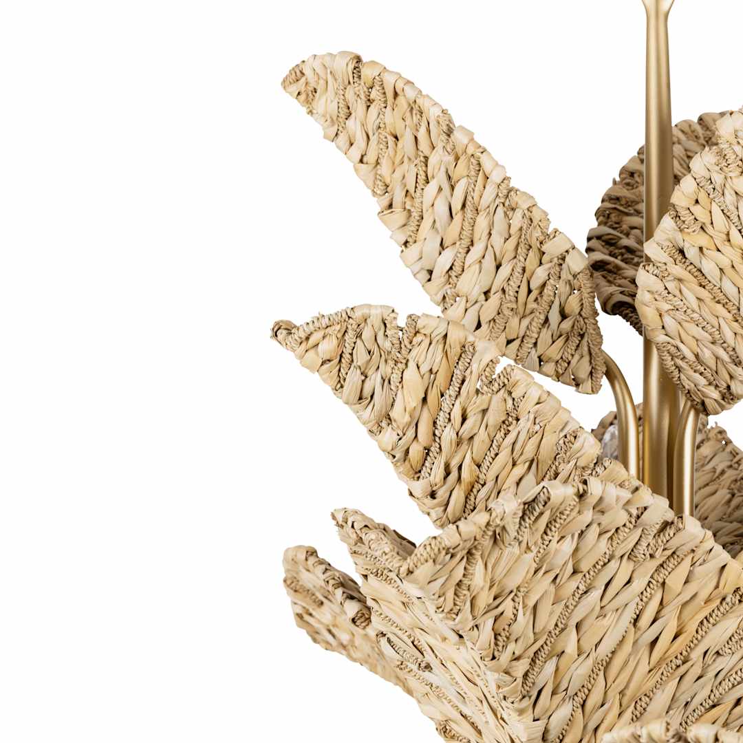Banana Leaf 12 Light 44" Wide Abstract Candle Style Chandelier