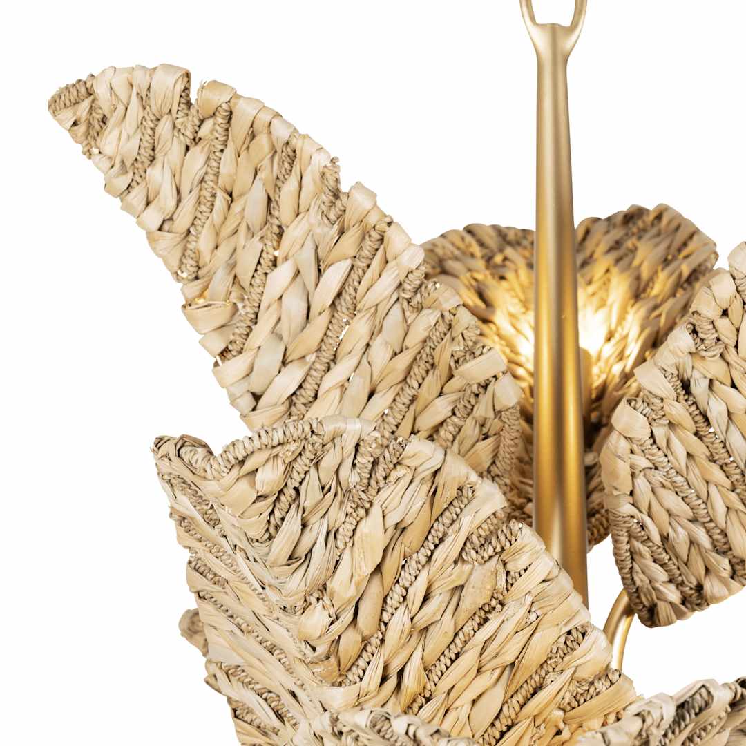 Banana Leaf 12 Light 44" Wide Abstract Candle Style Chandelier