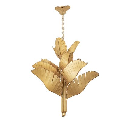 Banana Leaf 12 Light 44" Wide Abstract Candle Style Chandelier