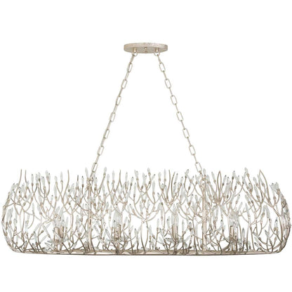 Bask 8 Light 48" Wide Crystal Linear Pendant
