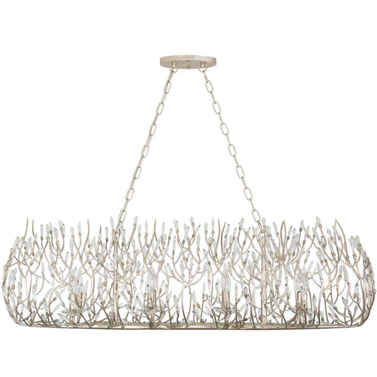 Bask 8 Light 48" Wide Crystal Linear Pendant