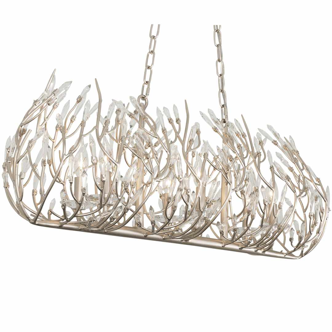 Bask 8 Light 48" Wide Crystal Linear Pendant