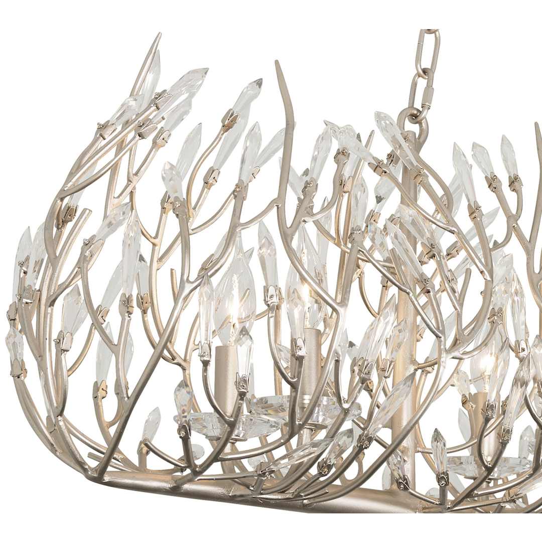 Bask 8 Light 48" Wide Crystal Linear Pendant