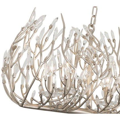 Bask 8 Light 48" Wide Crystal Linear Pendant