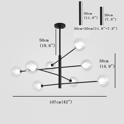 Linear Sputnik Chandelier Black Coolest Chandeliers for Living Room 8 Bulbs