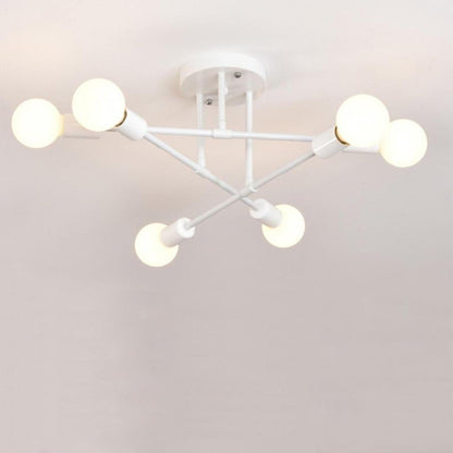 Modern LED Nordic Style Geometric Sputnik Semi Flush Mount Ceiling Light
