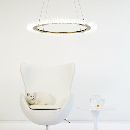 Anemone 36-7/8" Wide Integrated LED Ring Chandelier with Acrylic LED Accents