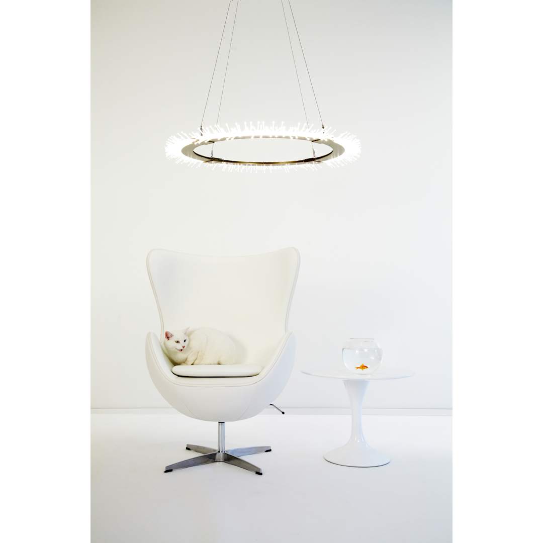 Anemone 36-7/8" Wide Integrated LED Ring Chandelier with Acrylic LED Accents