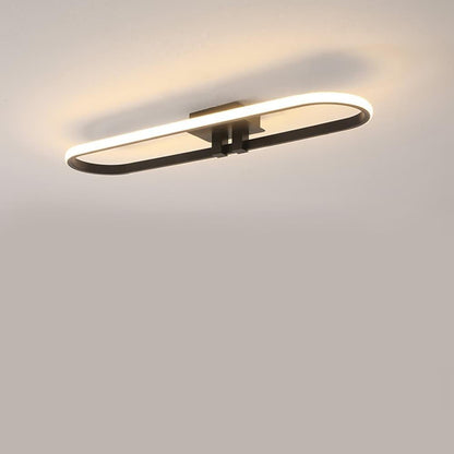 Rounded Rectangle Dimmable LED Contemporary Ceiling Light Flush Mount Lighting